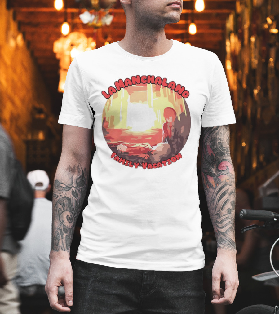 La Manchaland Family Vacation Sci-Fi Adventure Scene T-Shirt