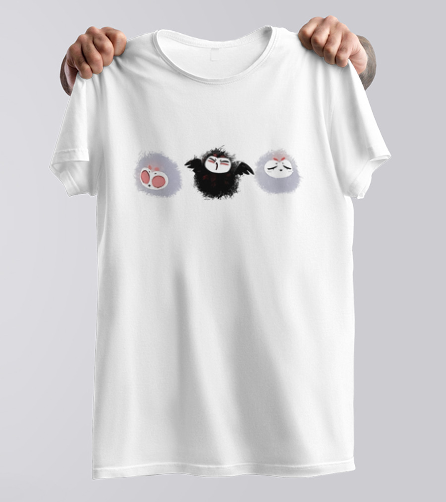 Mini Stolas Cute Fluffy Creatures Trio T-Shirt