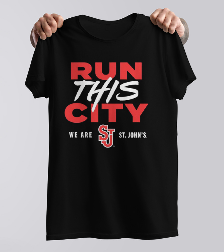 RUN THIS CITY WE ARE SJ ST. JOHN'S RED STORM T-Shirt