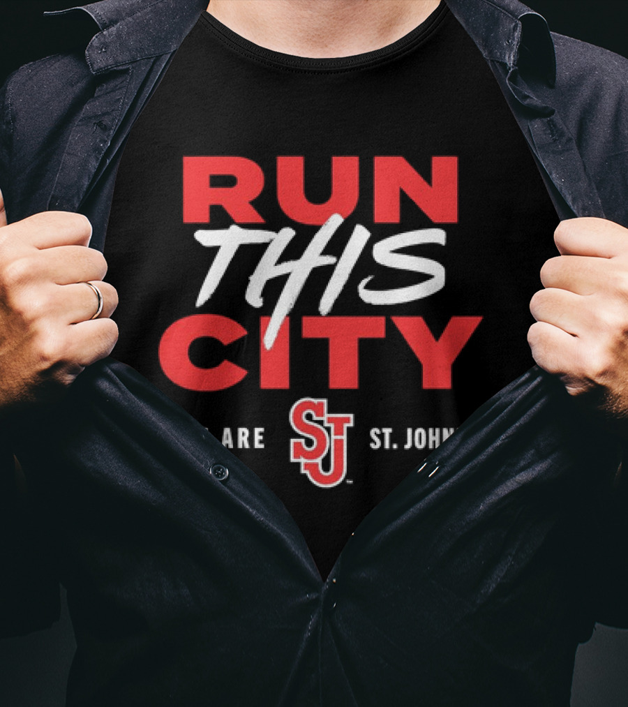RUN THIS CITY WE ARE SJ ST. JOHN'S RED STORM T-Shirt