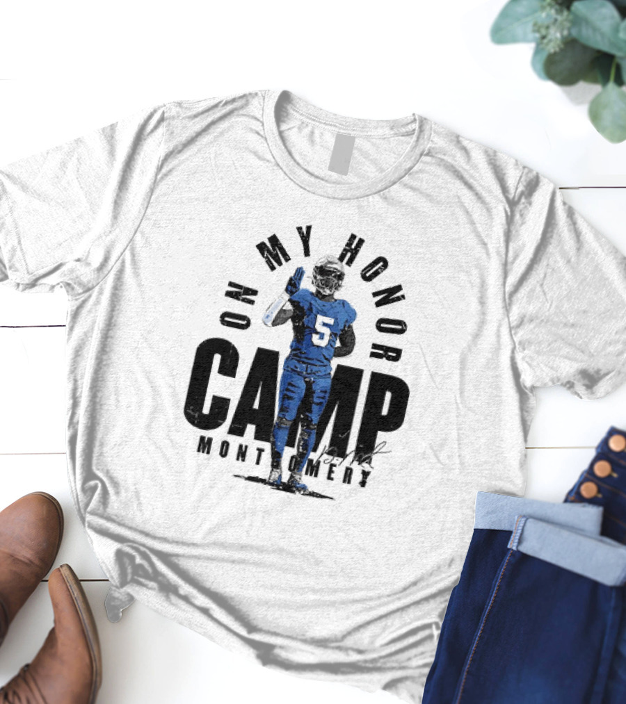 On My Honor Camp Montgomery David Montgomery Signature 5 Football Player T-Shirt