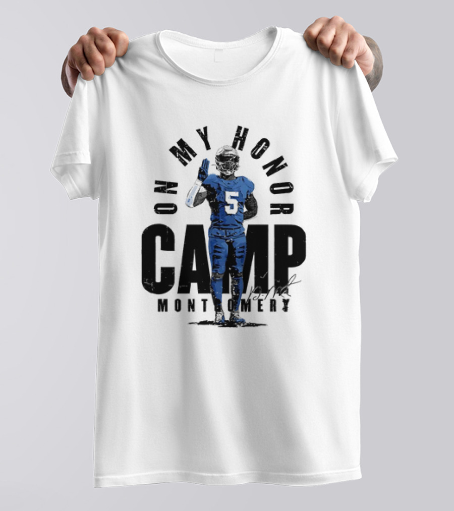 On My Honor Camp Montgomery David Montgomery Signature 5 Football Player T-Shirt
