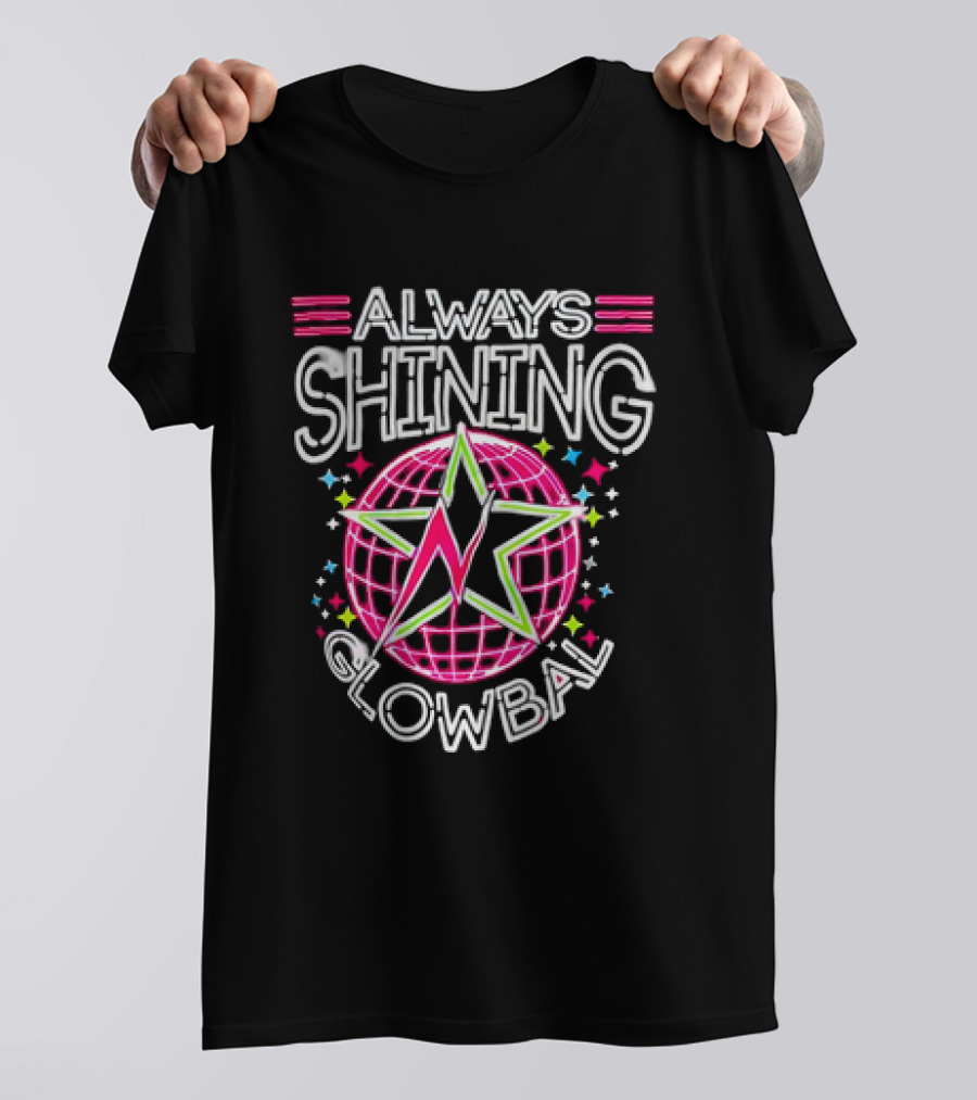 Always Shining Glowbals Neon Star Globe T-Shirt