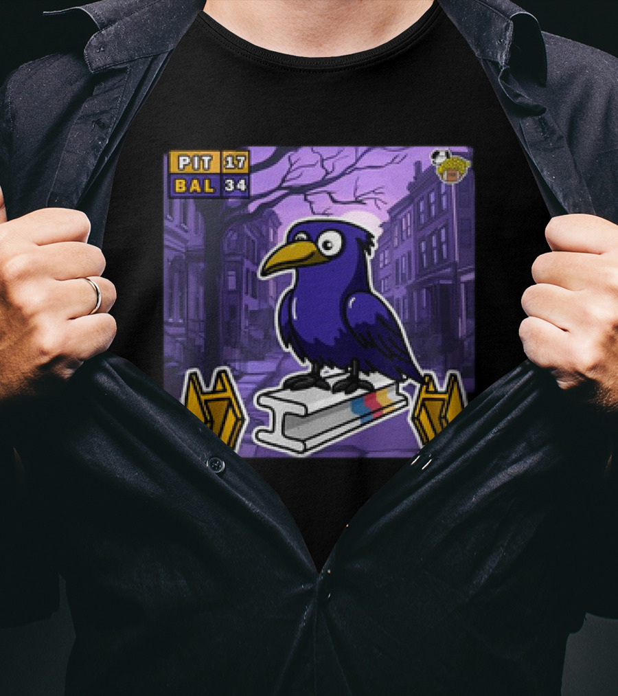 Baltimore Ravens Dominate Pittsburgh Steelers 34-17 Victory Showdown T-Shirt