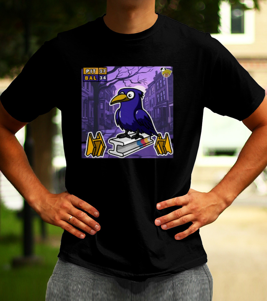 Baltimore Ravens Dominate Pittsburgh Steelers 34-17 Victory Showdown T-Shirt