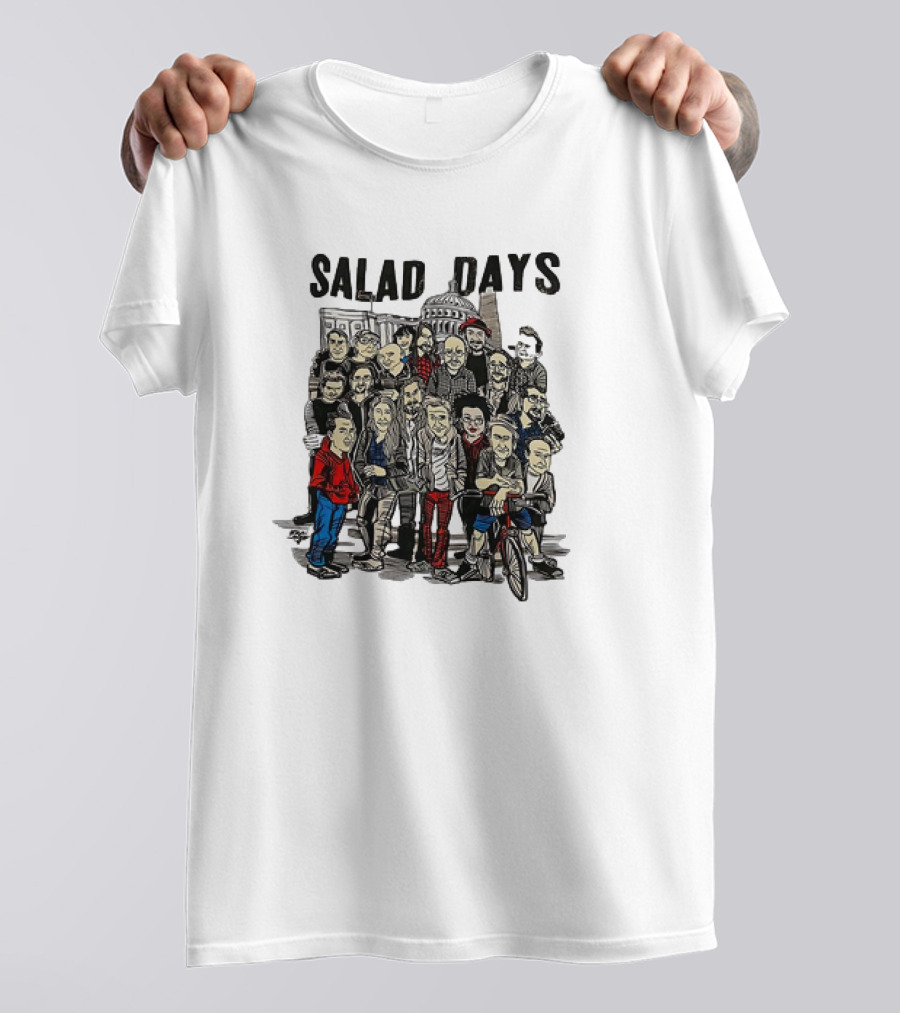 Salad Days Cast Crew Cartoon Group Capitol Building T-Shirt