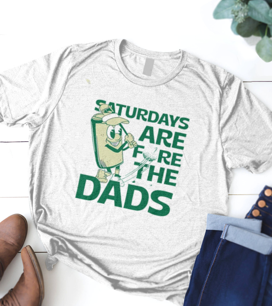Saturdays Are Fore The Dads Golf Cartoon Golfer T-Shirt