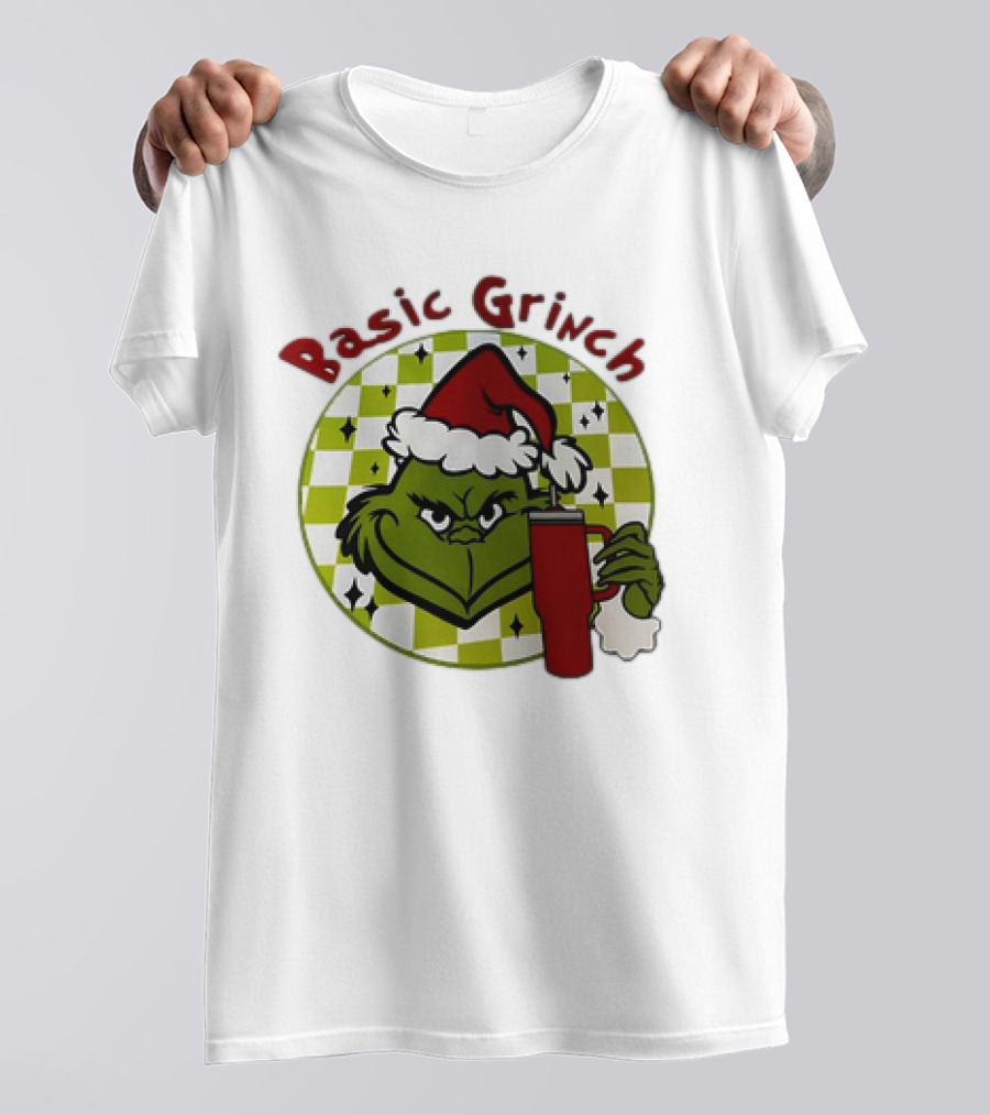 Basic Grinch Christmas Santa Hat Holiday Mug T-Shirt