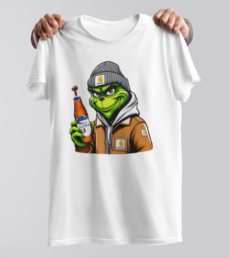 Grinch Michelob Ultra Carhartt Beanie And Jacket T-Shirt