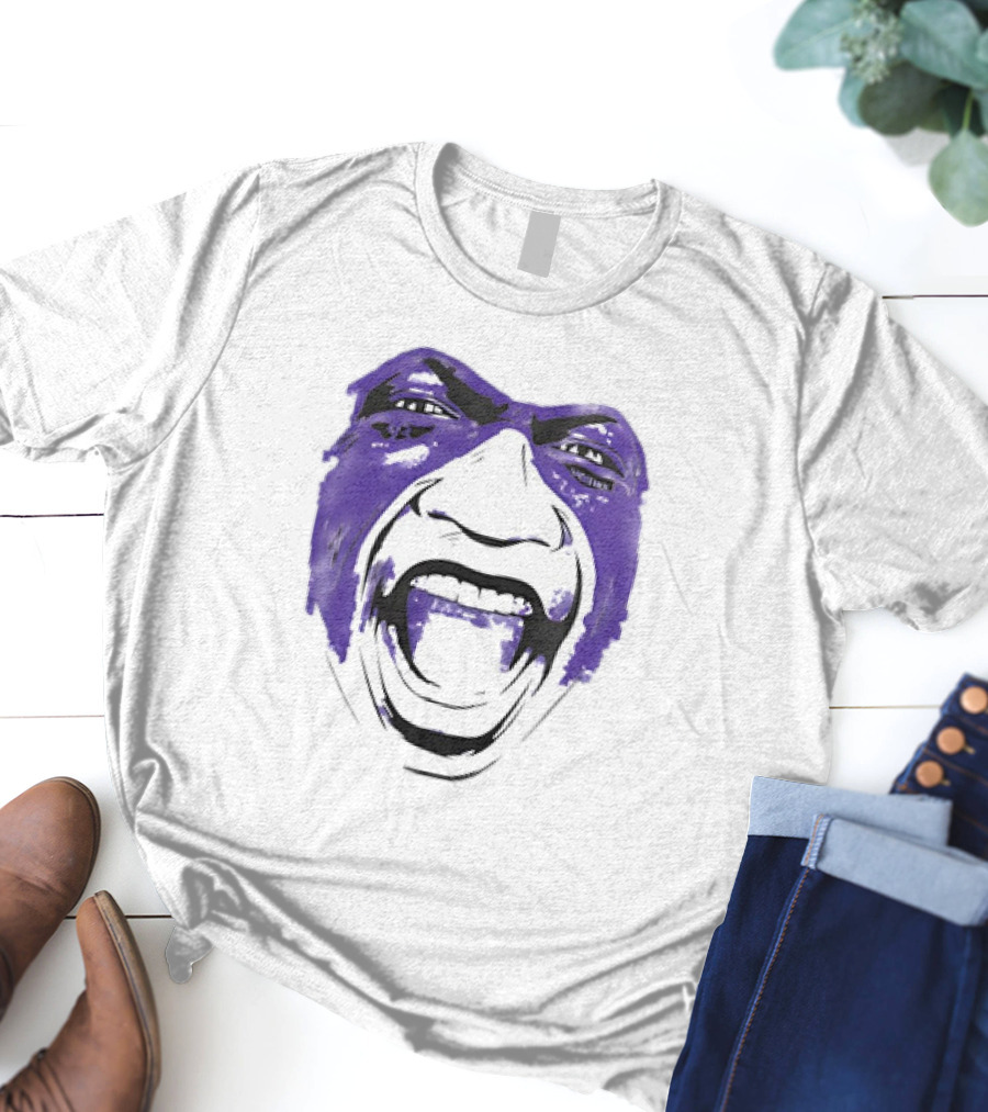 John Randle Minnesota Vikings Face Paint Scream T-Shirt