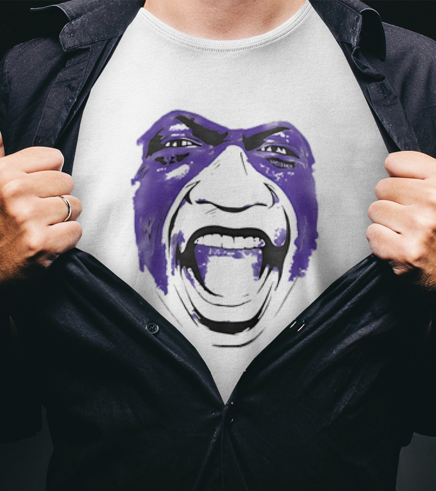 John Randle Minnesota Vikings Face Paint Scream T-Shirt