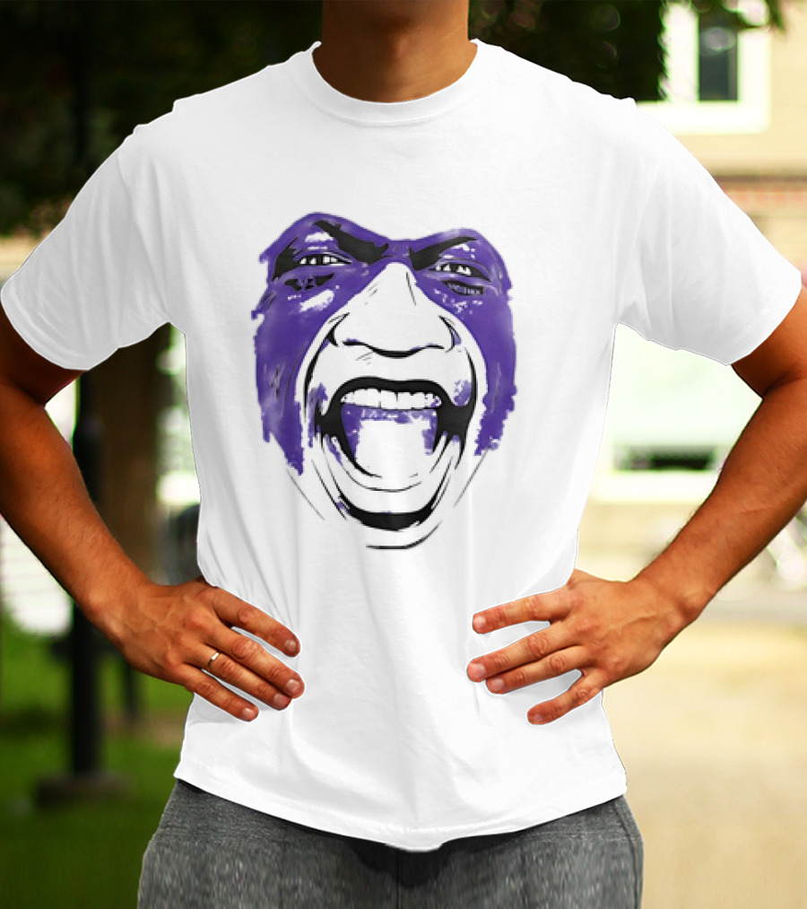 John Randle Minnesota Vikings Face Paint Scream T-Shirt