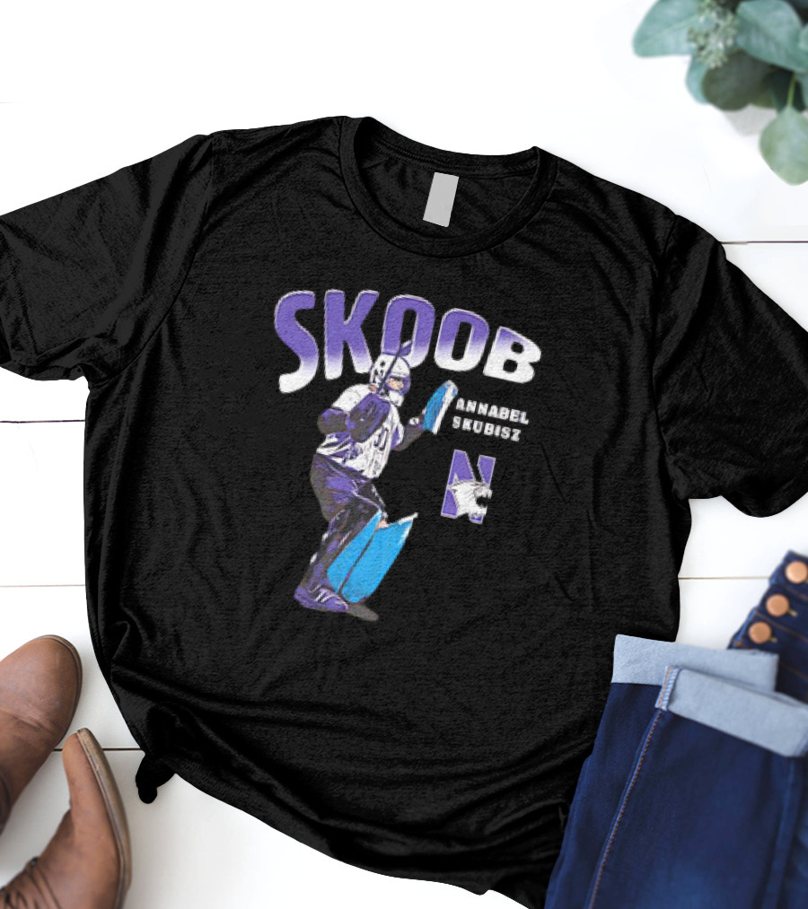 SKOOB Annabel Skubisz Northwestern Wildcats 90s Field Hockey T-Shirt