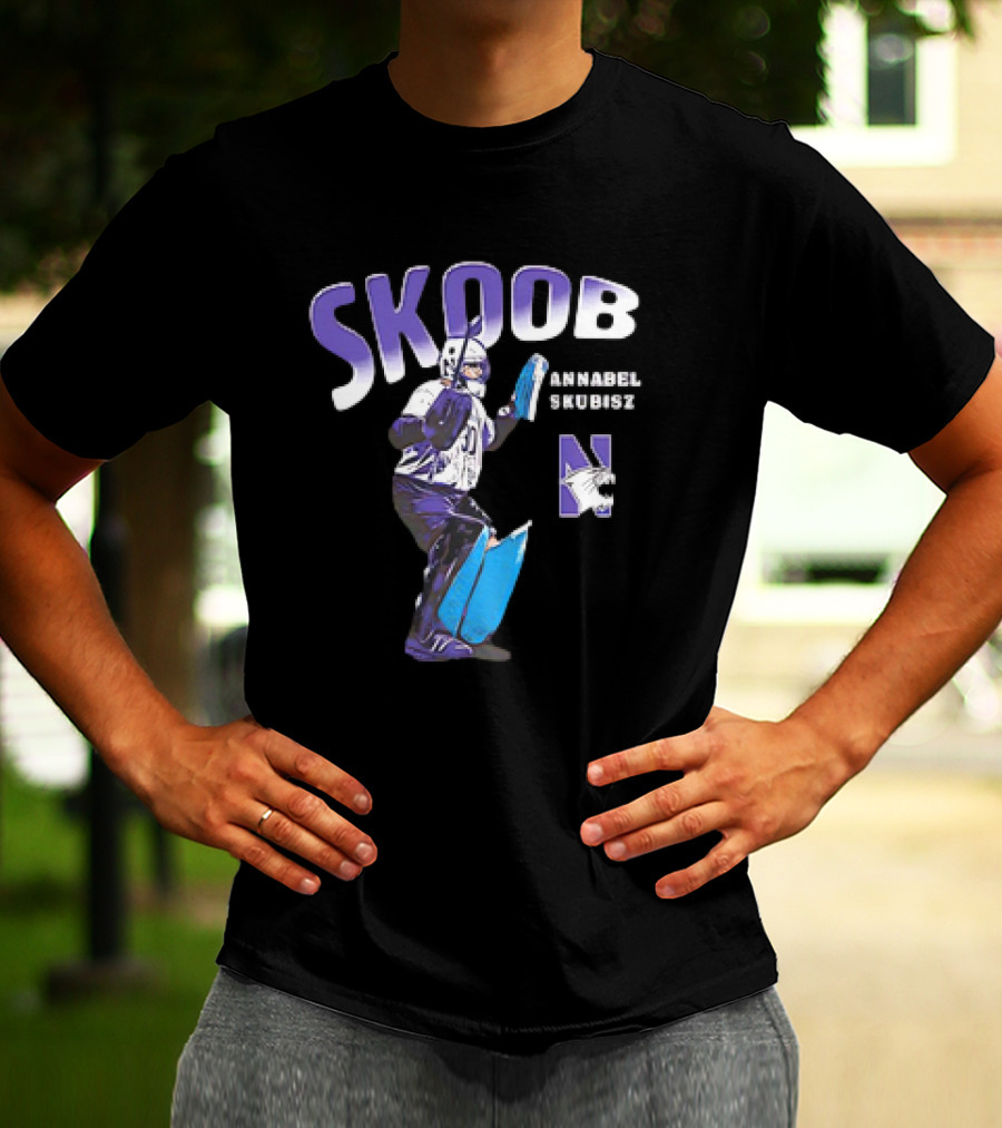 SKOOB Annabel Skubisz Northwestern Wildcats 90s Field Hockey T-Shirt