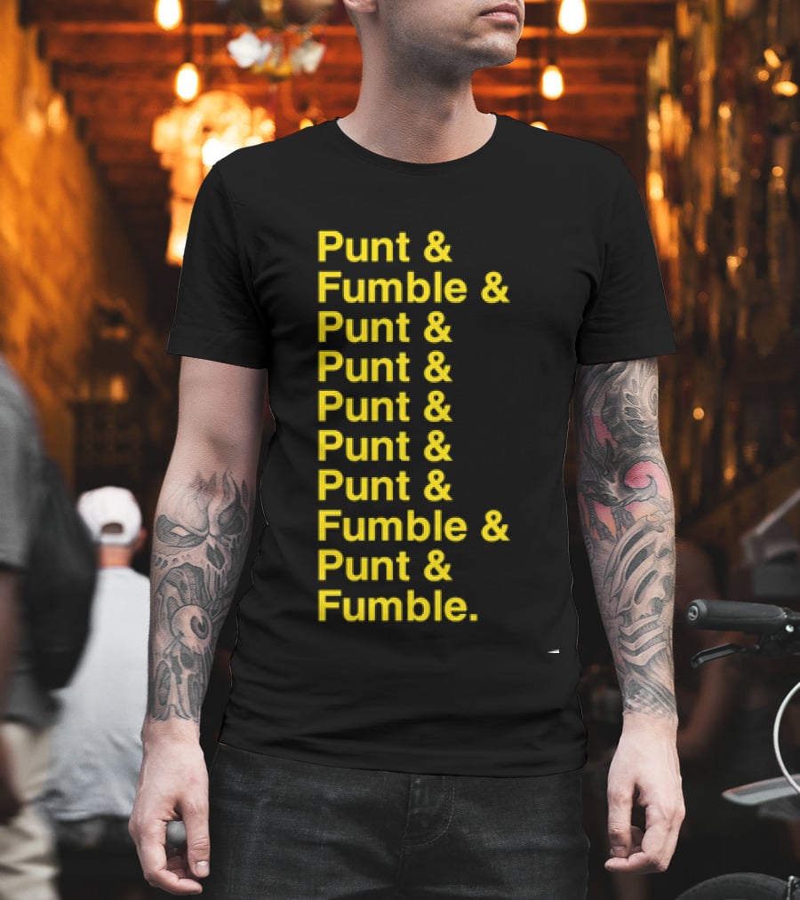 Iowa At Penn State Game Punt And Fumble Commemorative T-Shirt