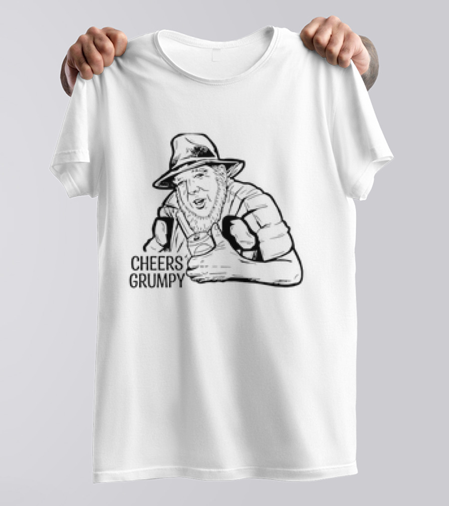 Cheers Grumpy Bearded Hat Man Double Thumbs Up T-Shirt