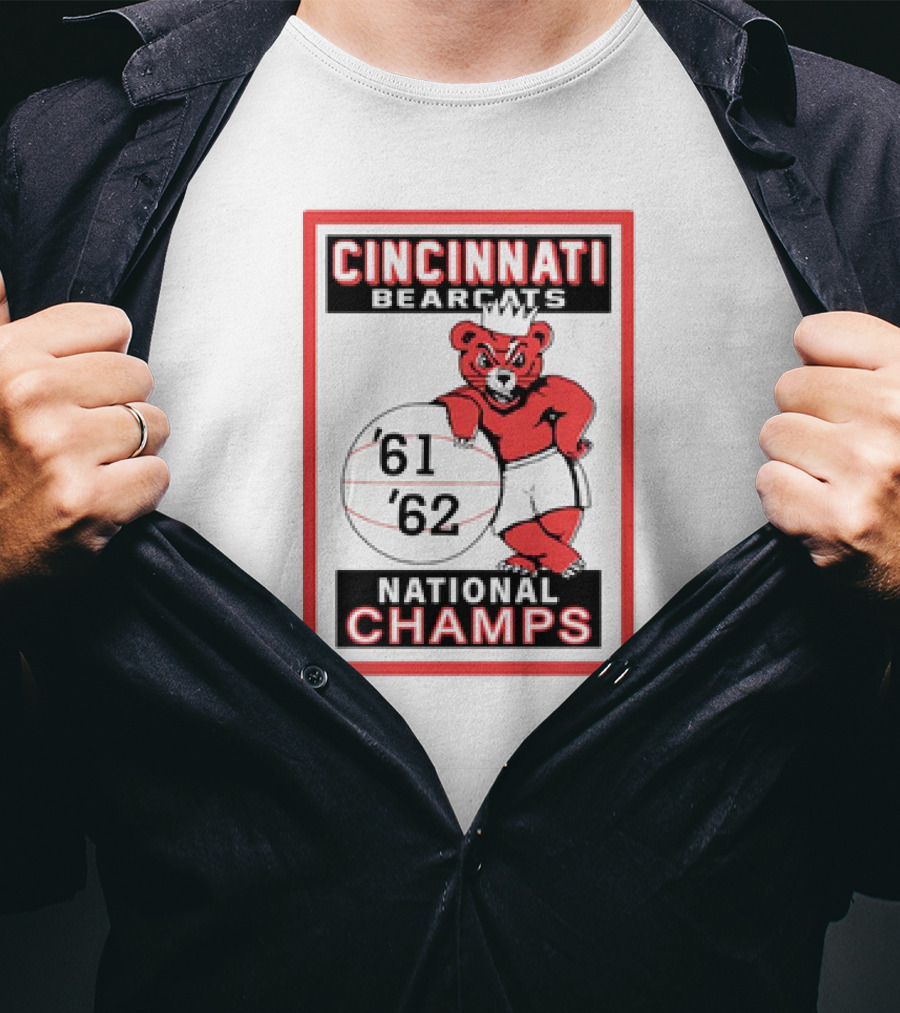 Cincinnati Bearcats 1961 1962 Basketball National Champs Retro T-Shirt