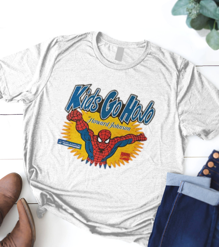Kids Go Hojo Howard Johnson Spider-Man Vintage Promotion T-Shirt