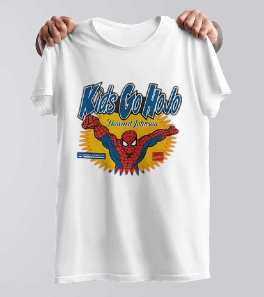 Kids Go Hojo Howard Johnson Spider-Man Vintage Promotion T-Shirt