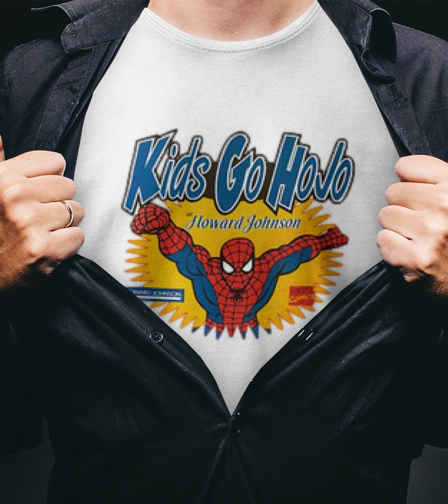 Kids Go Hojo Howard Johnson Spider-Man Vintage Promotion T-Shirt