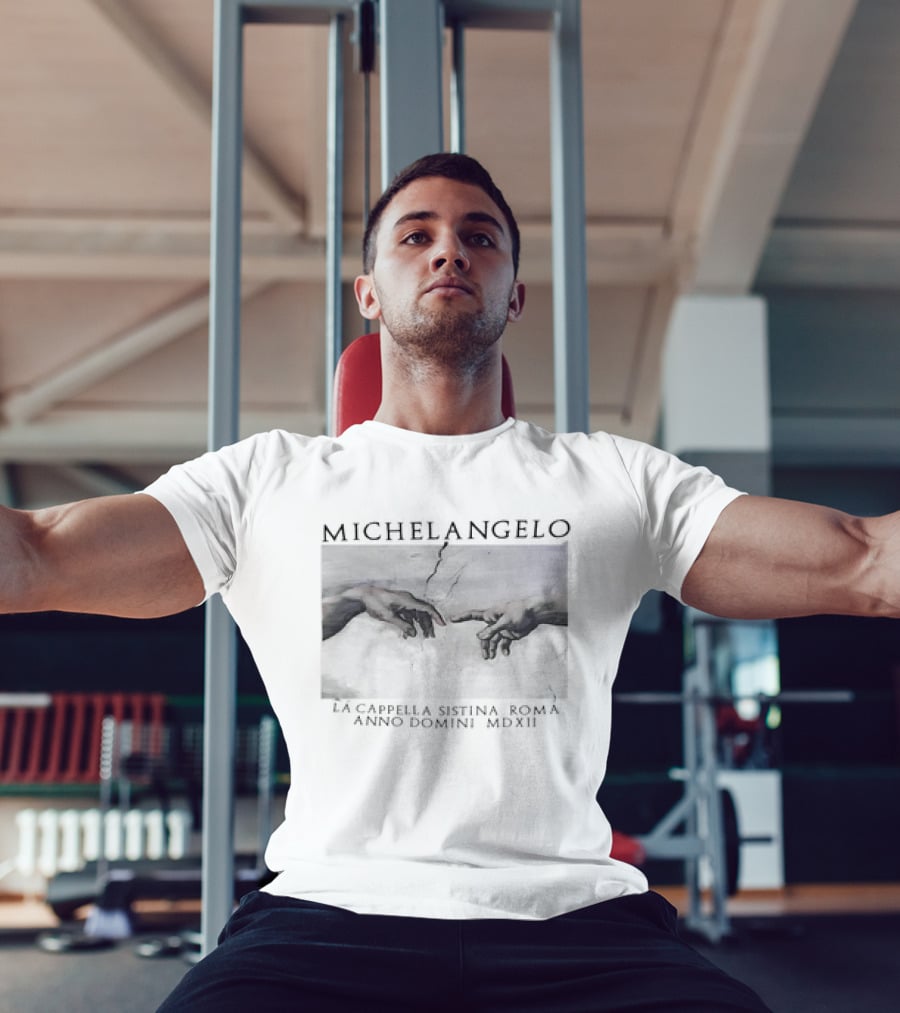 Michelangelo La Cappella Sistina Roma Anno Domini MDXII Creation Of Adam T-Shirt