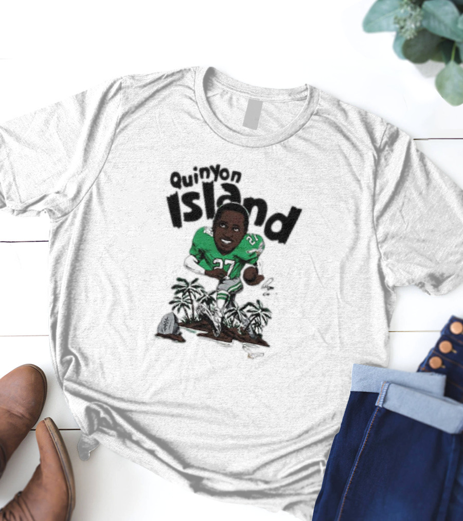 Quinyon Island Philadelphia Eagles Caricature T-Shirt