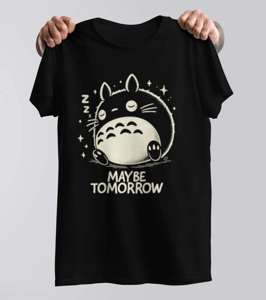 Napping Totoro Maybe Tomorrow Zzz Stars T-Shirt