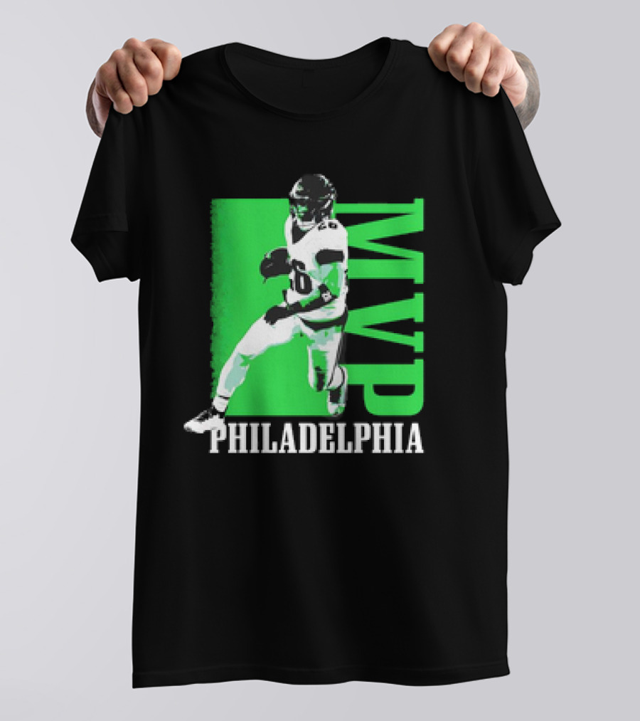 Philadelphia MVP Football Player Green Highlight T-Shirt