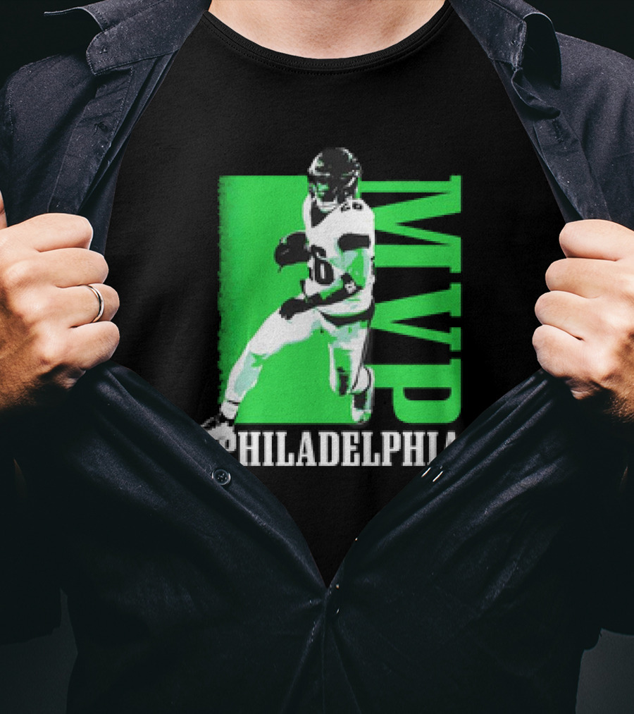Philadelphia MVP Football Player Green Highlight T-Shirt