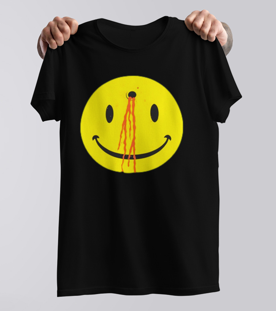 Wild Oats Shot Smiley Face Grunge T-Shirt