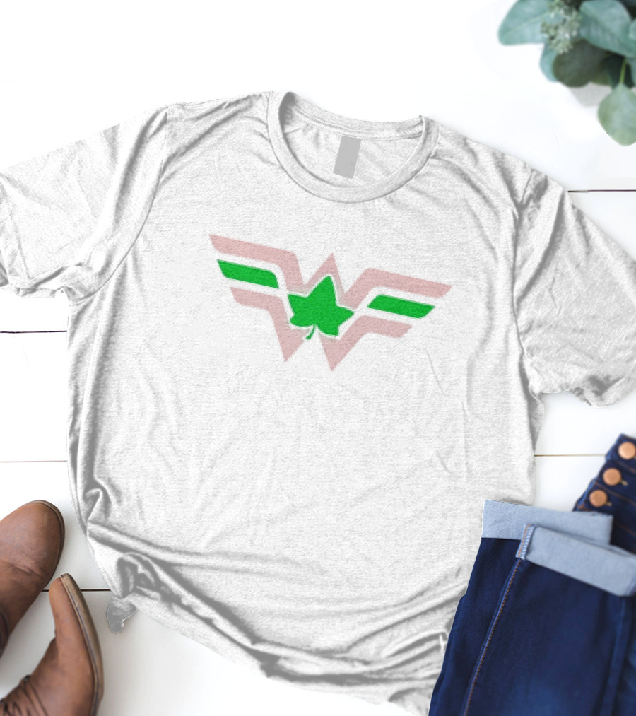 Ivory Woman Aka Pink Winged Green Leaf W T-Shirt