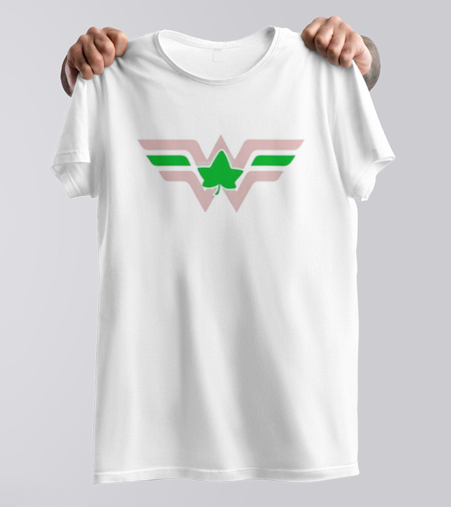 Ivory Woman Aka Pink Winged Green Leaf W T-Shirt