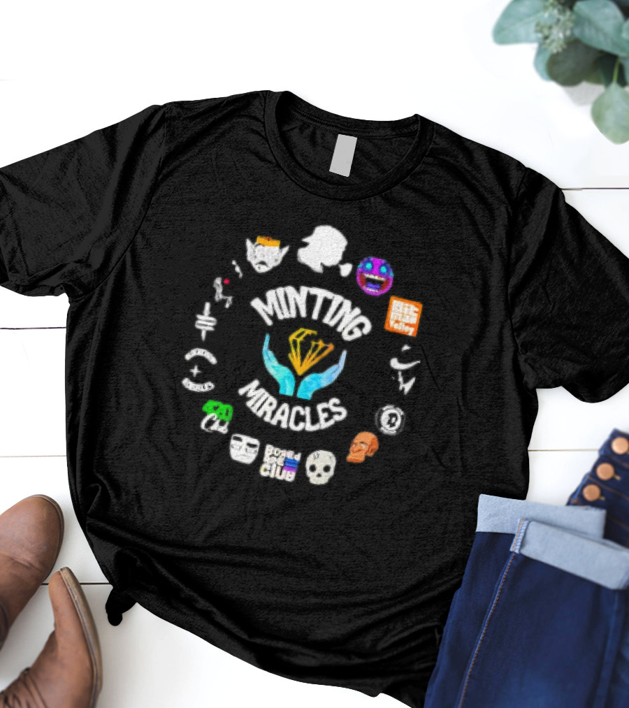 Minting Miracles Crypto Art Featuring BitLab Valley And Bored Ape Club T-Shirt