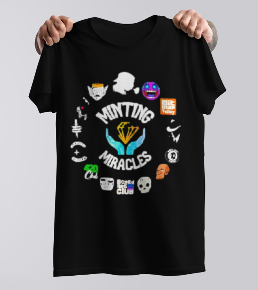 Minting Miracles Crypto Art Featuring BitLab Valley And Bored Ape Club T-Shirt