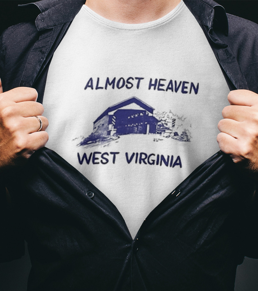 Almost Heaven West Virginia Covered Bridge Scenic T-Shirt