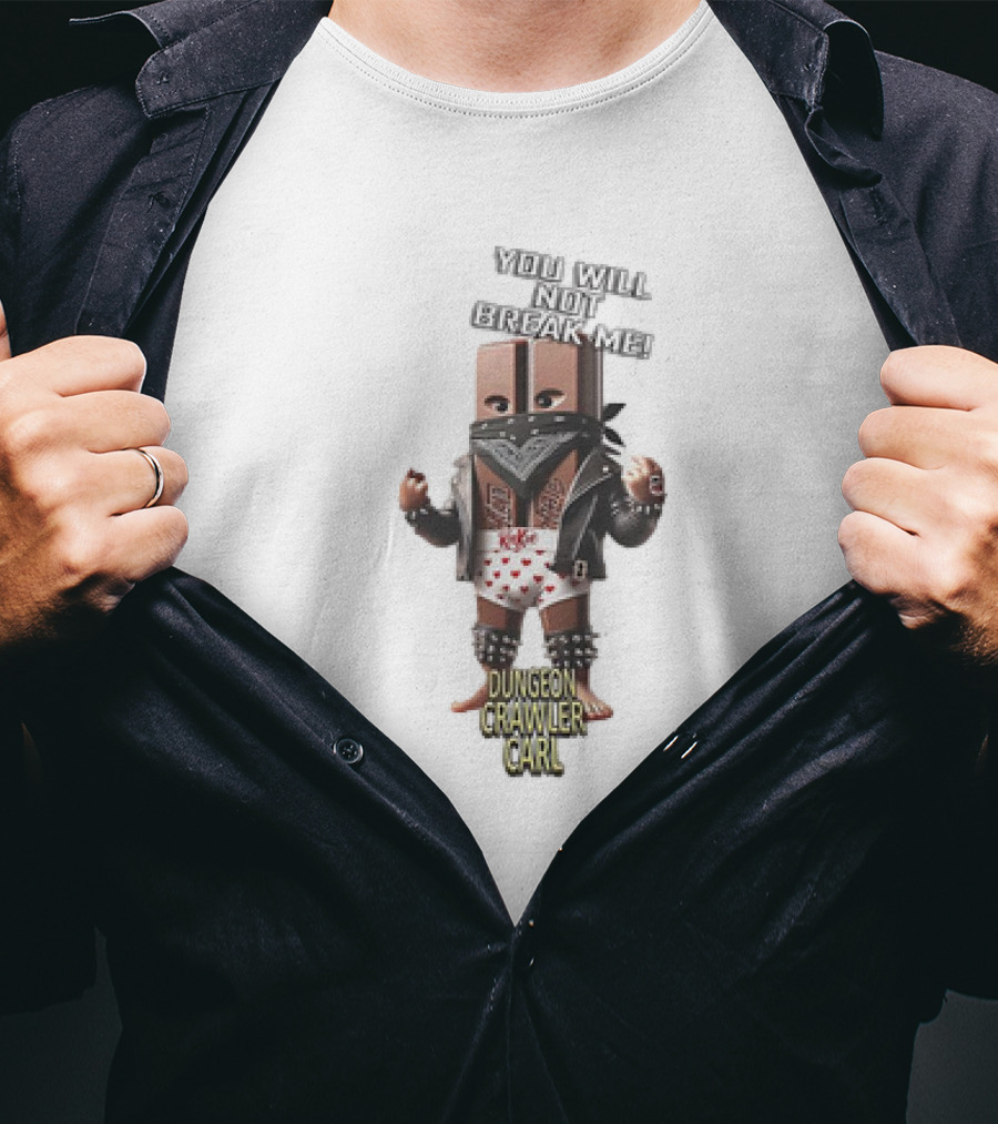 Dungeon Crawler Carl You Will Not Break Me Leather Punk T-Shirt