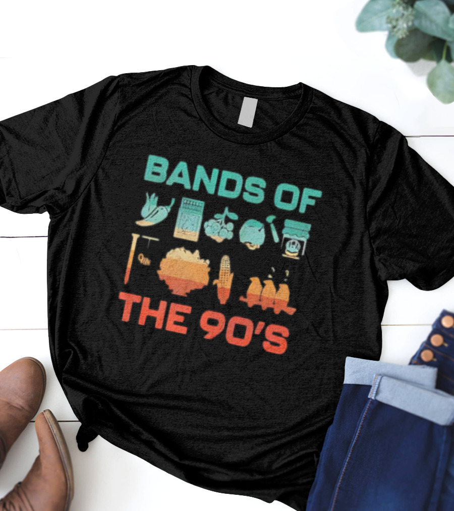 Bands Of The 90s Funny Vegetable Instruments Corn Percussion T-Shirt