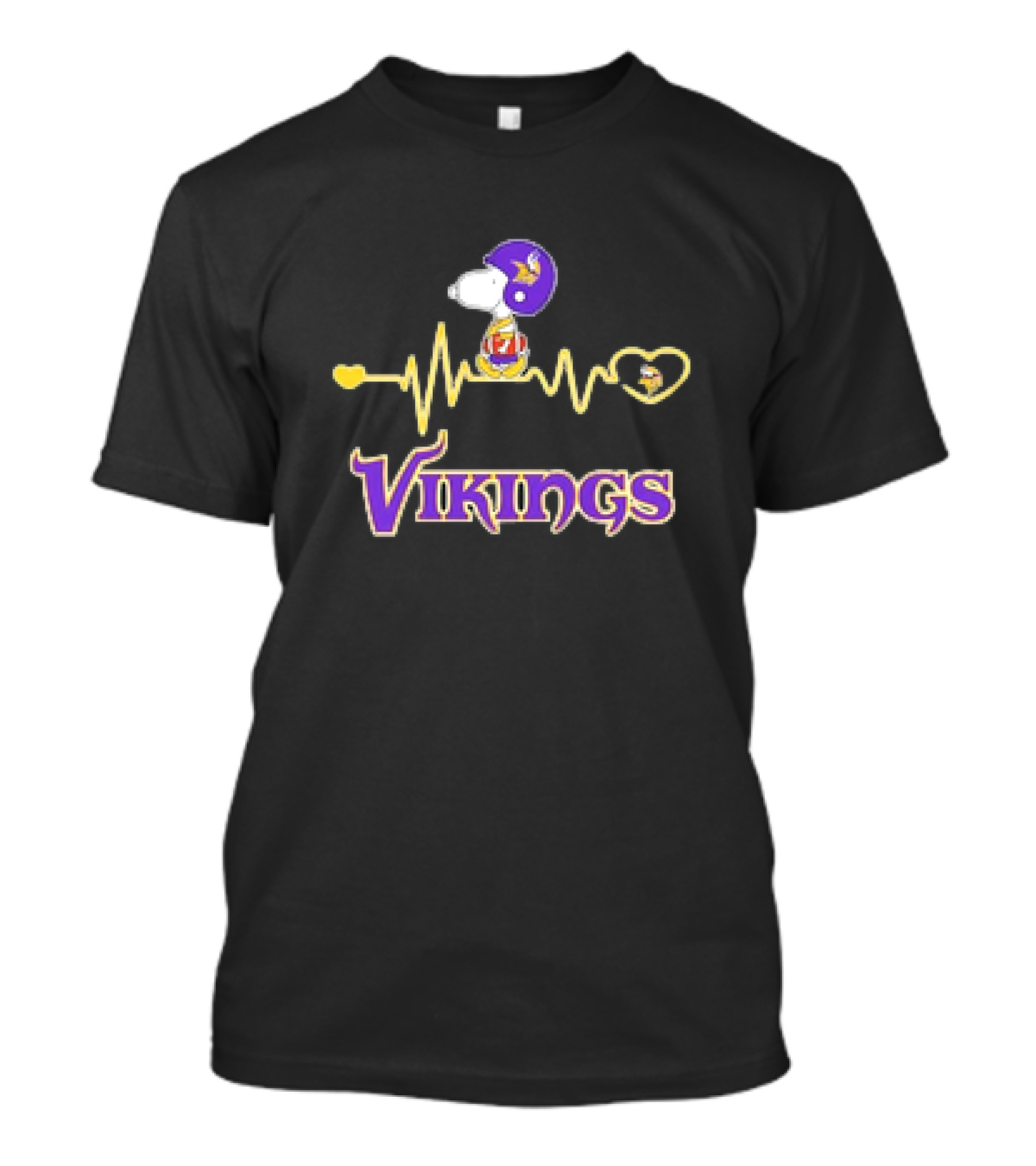 Snoopy Heartbeats Minnesota Vikings T-Shirt