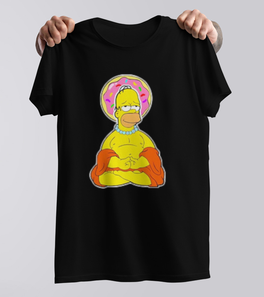 Homer Simpson Doughnut Enlightenment Buddha T-Shirt