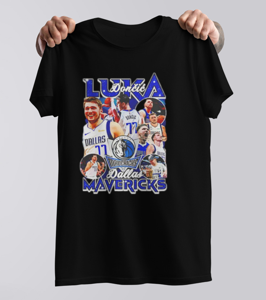 Luka Doncic Dallas Mavericks NBA Basketball Nostalgic 90s Retro Vibes T-Shirt