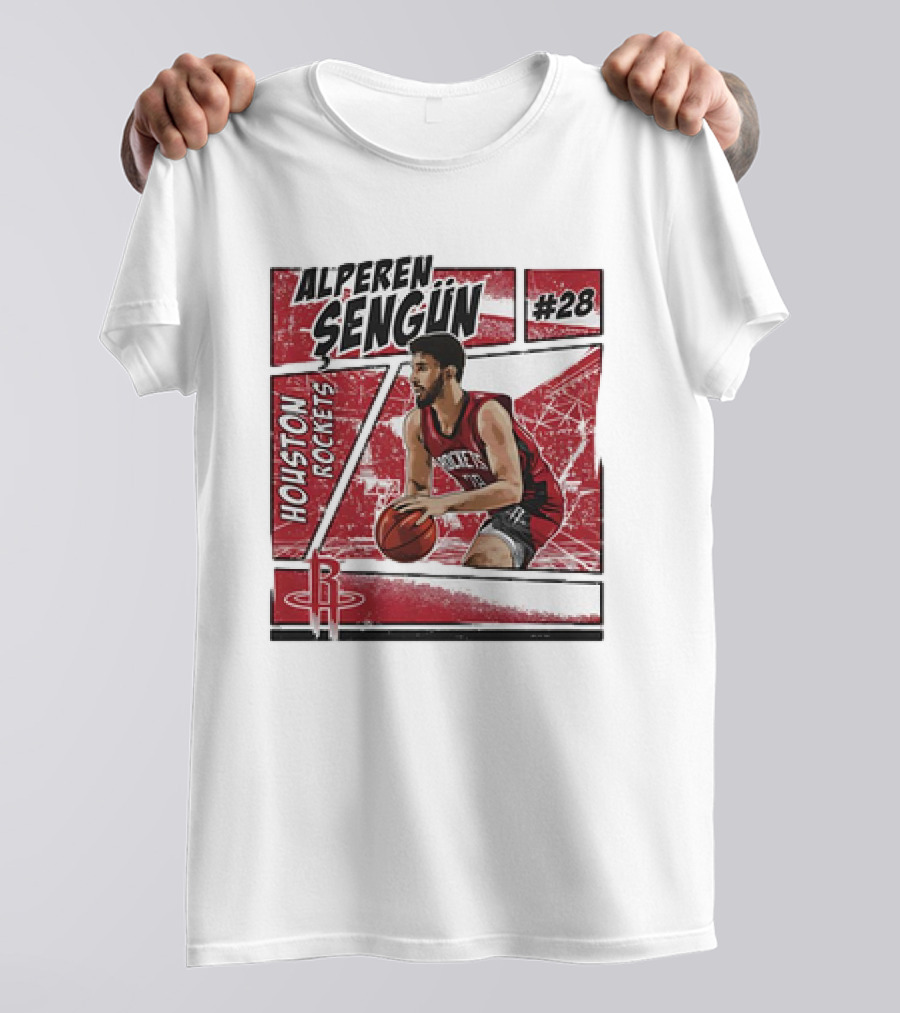 Alperen Sengun #28 Houston Rockets NBA Basketball Comic Vintage T-Shirt