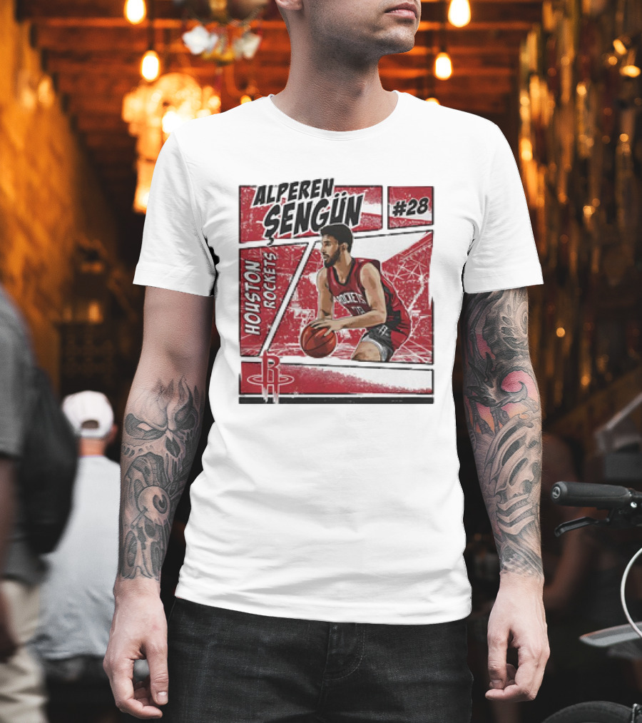 Alperen Sengun #28 Houston Rockets NBA Basketball Comic Vintage T-Shirt