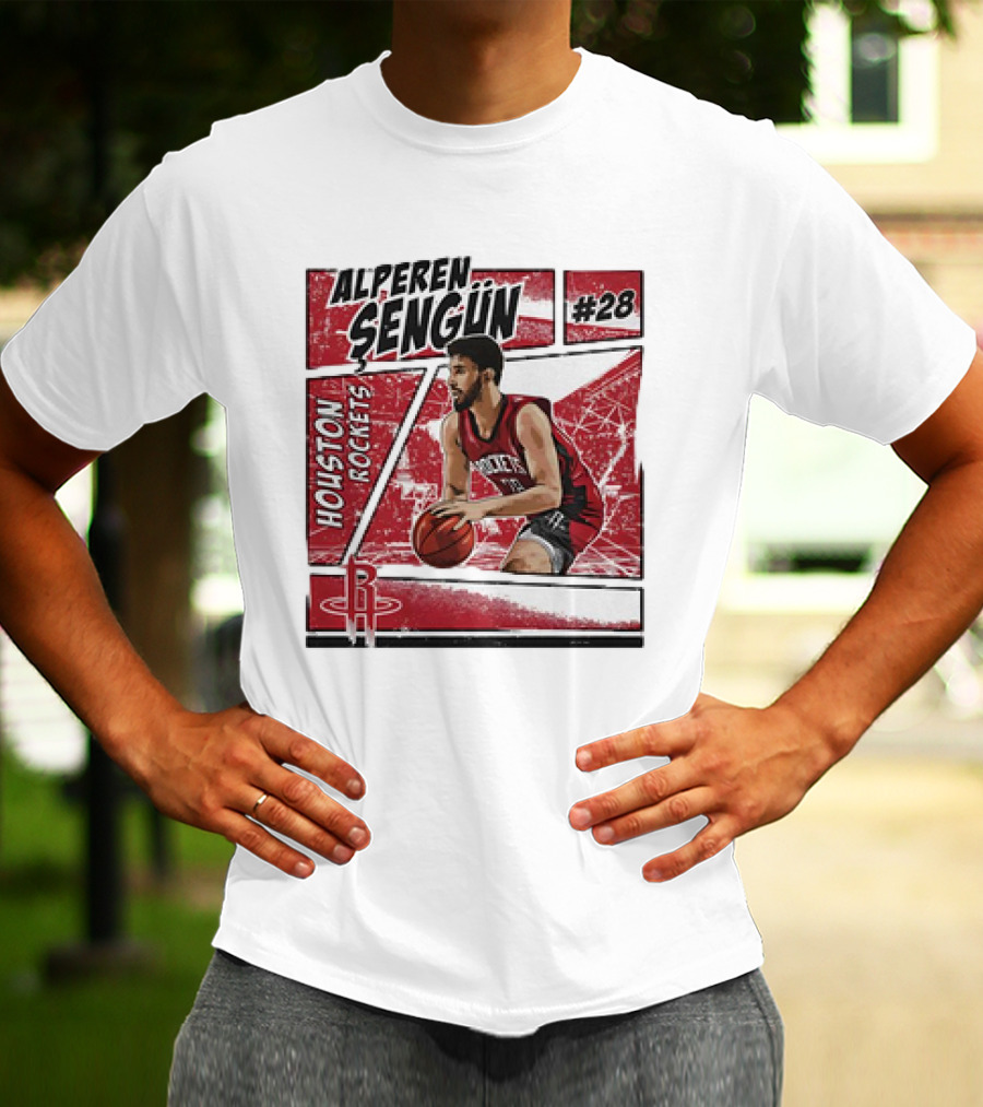 Alperen Sengun #28 Houston Rockets NBA Basketball Comic Vintage T-Shirt
