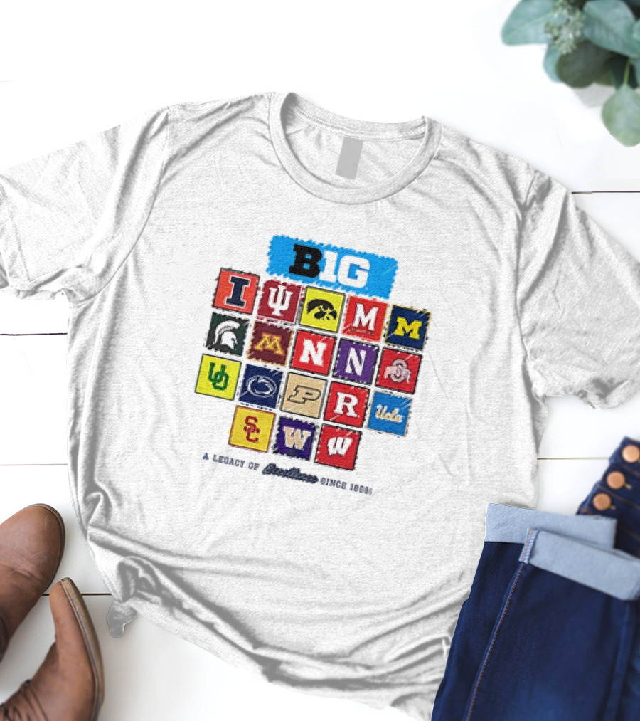 Big Ten Conference Logos Legacy Excellence Since 1888 T-Shirt