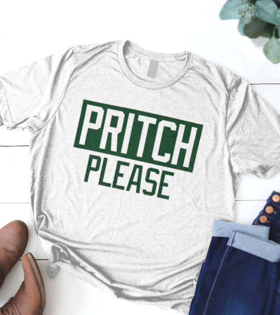 Boston Celtics Basketball Pritch Please T-Shirt