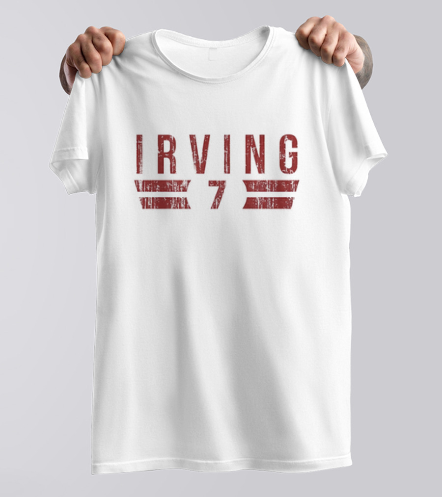 Irving 7 NFL Football Font Vintage Tampa Bay Buccaneers Bucky T-Shirt