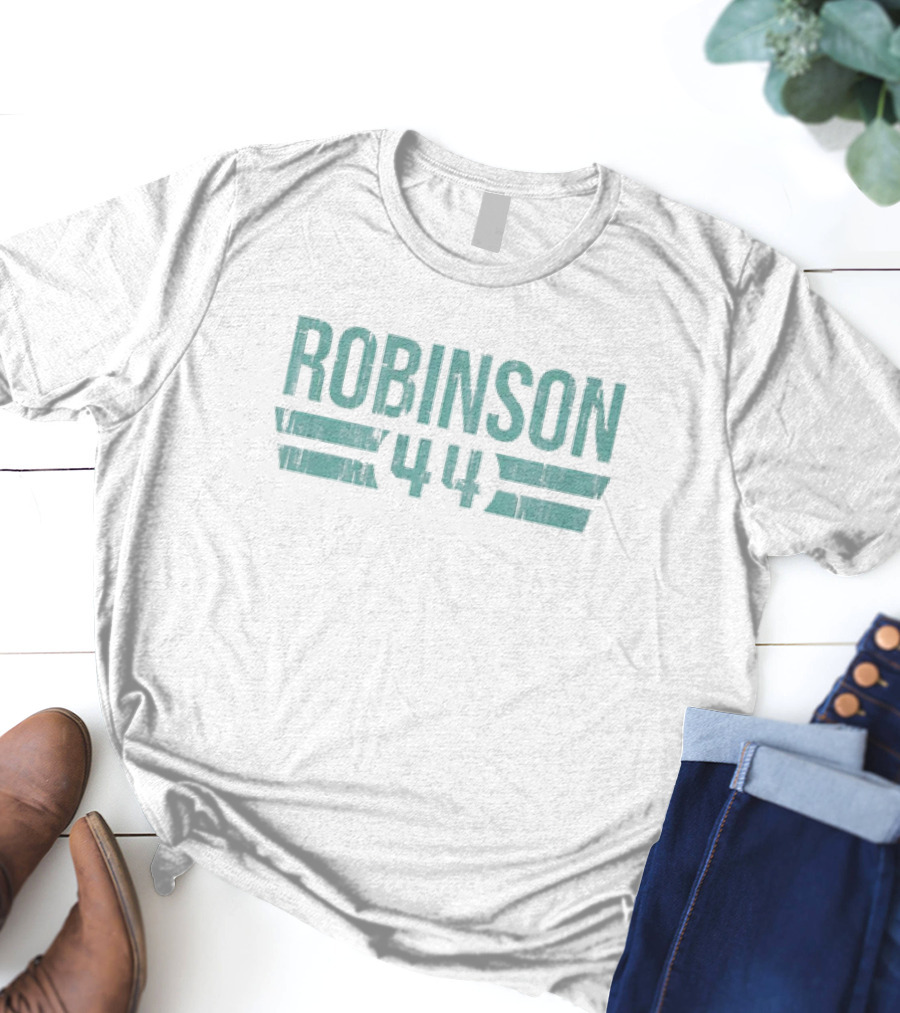 Robinson 44 Vintage Miami Dolphins NFL Football Font T-Shirt