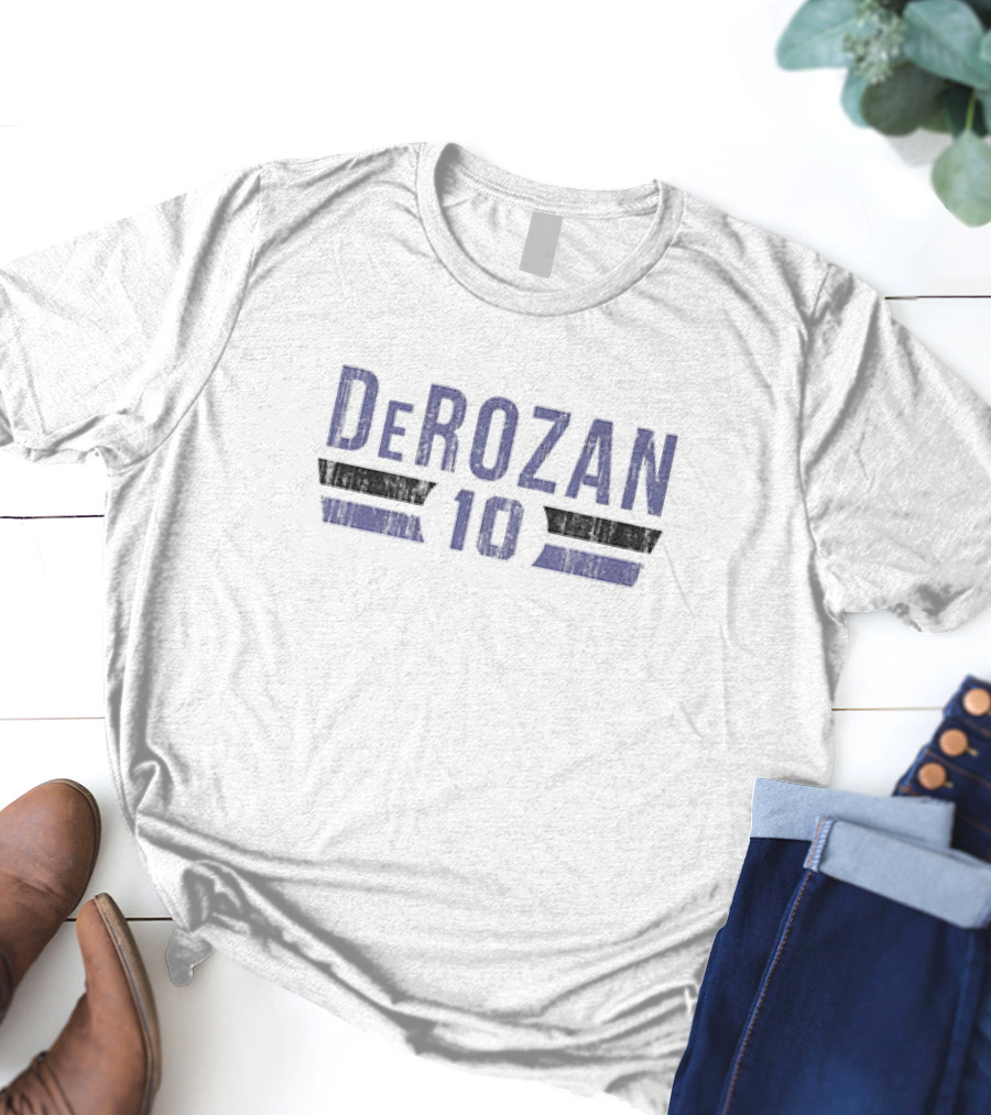 DeMar DeRozan 10 NBA Vintage Basketball Font T-Shirt