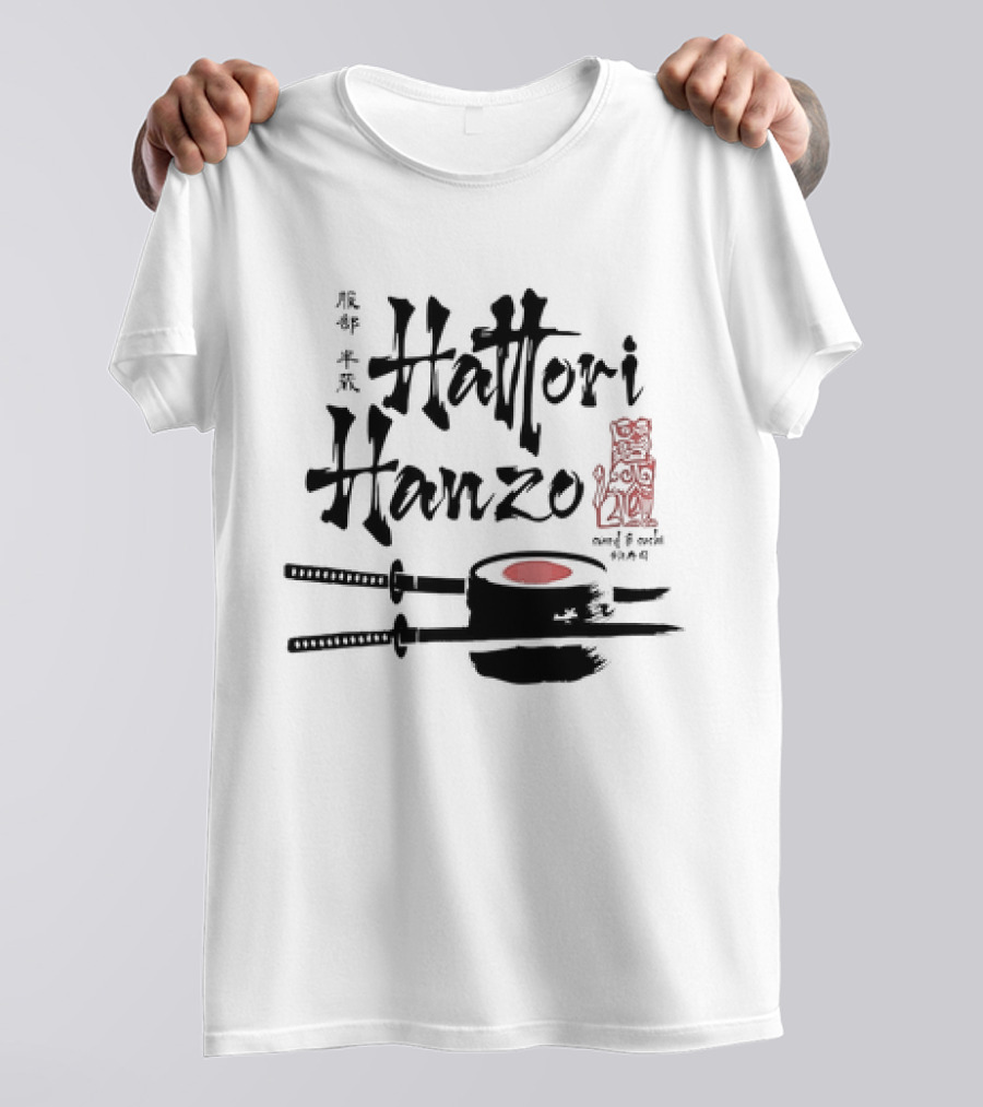 Hattori Hanzo Sword And Sushi Kill Bill Iconic Fusion T-Shirt