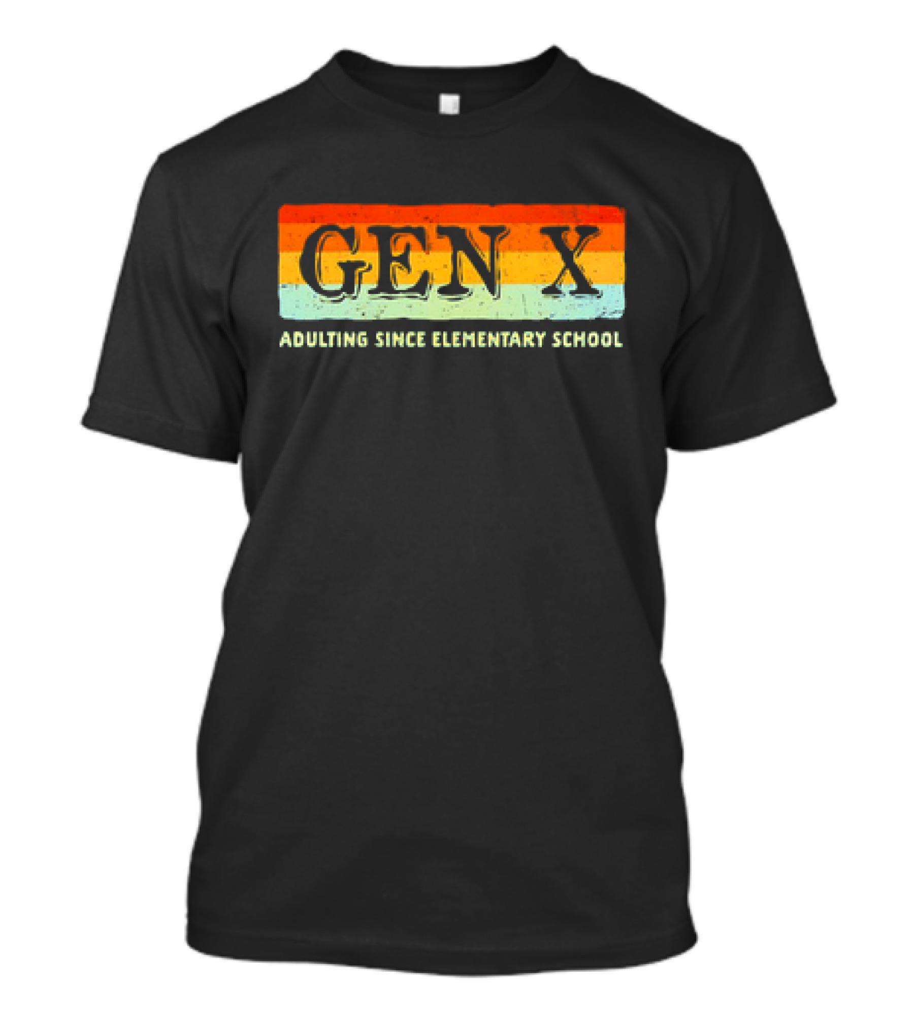 GEN X Adulting Since Elementary School Vintage T-Shirt